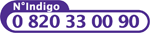 Num�ro Indigo : 0 820 33 00 90
